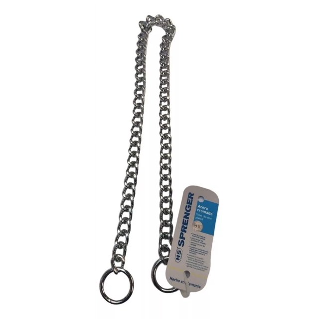 Cadena De Castigo Sprenger Hs Alemana 35cmx2.0mm Plana Color Cromado Plano Tamaño Del Collar S