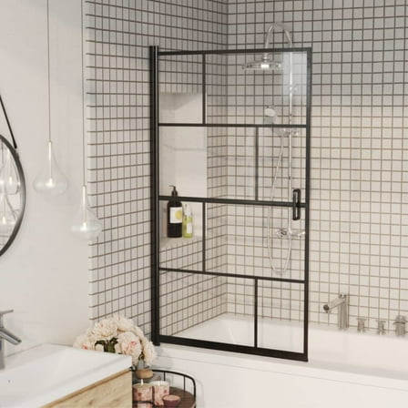 Casafoyer Shower Enclosure ESG 31.5"x55.1" Black