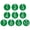 Green With White Text, variant on 1-10 Numbers Tags Plastic Round Numbered Marking Identify ID Key Hang Tag for Dormitory Key Chain Box Gym Cabinet Lockers, Black with White Text