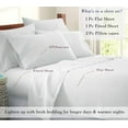 thumbnail image 3 of Vedanta Home Collection 4pc Sheet Set Twin 600 Threadcount 100% Natural Cotton Twin Sheet Set White Fit up to 19'' Inch Extra Deep Pocket Super Soft, 3 of 6