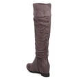 thumbnail image 3 of DbDk DF21 Women Suede Knee High Pointy Toe Snap Cuff Hidden Wedge Boot, 3 of 5