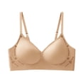 thumbnail image 2 of Gamivast Womens Wireless Bra Letter Graphic Seamless Push up Bra Full Coverage Tshirt Bras Comfortable Supportive Adjustable Strap Everyday Bralette, 2 of 6
