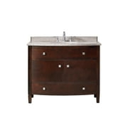 OVE Decors Georgia 42 in. Tobacco Single Sink Bathroom Vanity with Tiger Granite Top
