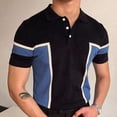 thumbnail image 4 of Summer Clothing Men's Light Luxury Graphic Knitted Short Sleeve Polo Shirt Streetwear Button-down Fashion Solid Color Knitwear, 4 of 5