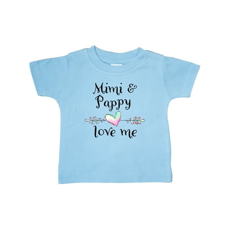 

Inktastic Mimi and Papa Love Me- Heart Grandchild Gift Baby Boy or Baby Girl T-Shirt