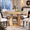 Oak, variant on Paasyonmate Round Dining Table, Sturdy Modern Kitchen Table 47 inch Walnut