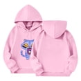 thumbnail image 1 of Moonsky Sudadera con capucha y cordón HUNTRX, estampado de grupo de chicas coreanas, jersey corto, suave y cómodo, top de manga larga para primavera y otoño. Rosa 150, 1 of 5
