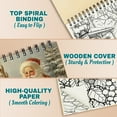 thumbnail image 2 of Netecom Vintage Christmas Coloring Book Spiral Bound for Adults, A5 Wooden Cover, 30 Charming Coloring Pages of Retro Christmas Decorations for Stress Relief and Relaxation, 2 of 6