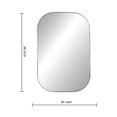 thumbnail image 2 of Gold Curved Corner Metal Mirror, 24X36", 2 of 4