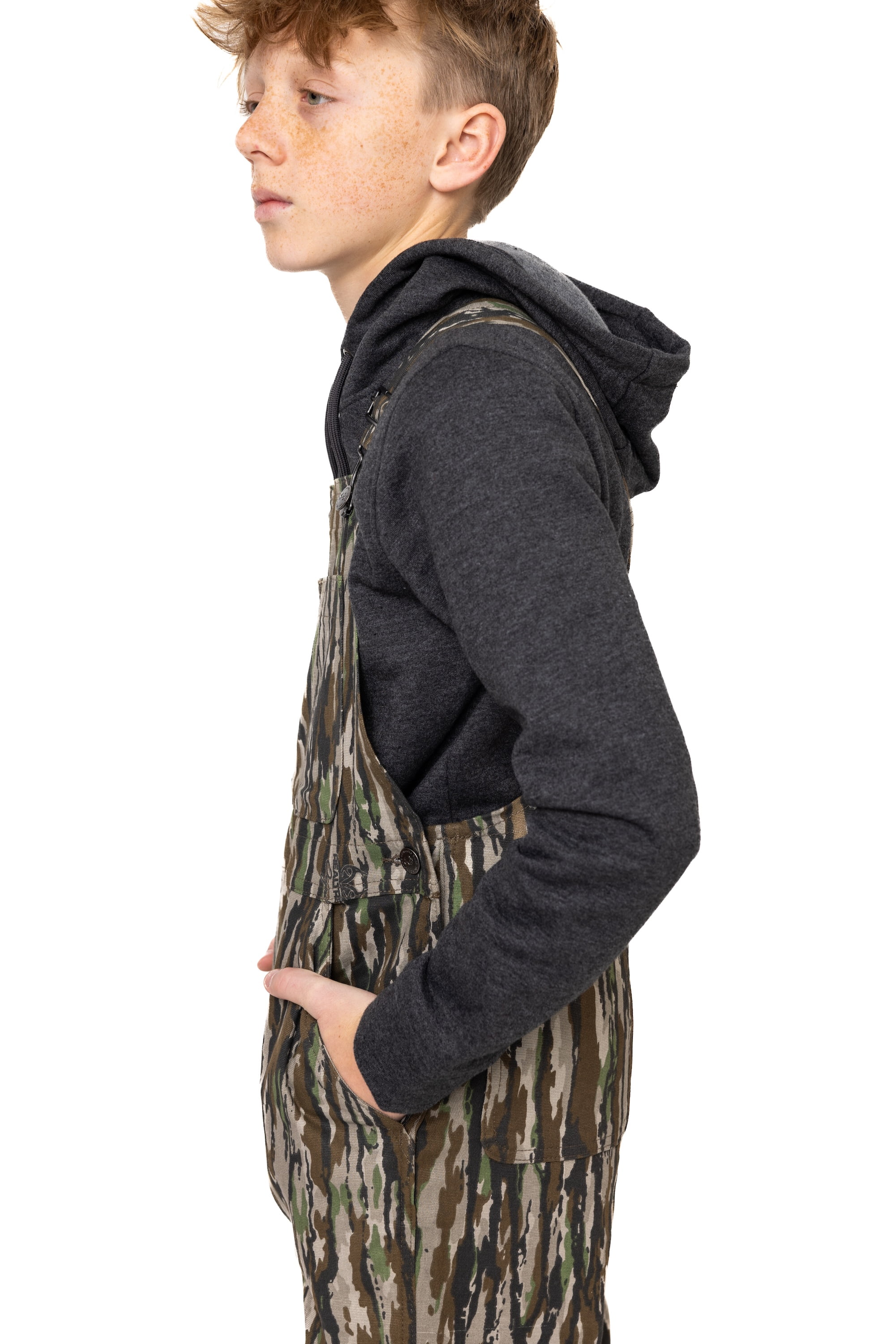 Realtree Youth Hunting Bib Overalls Hardwoods Camo
