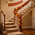 thumbnail image 6 of Artificial Fall Maple Leaf Garland, Multicolor Bendable Autumn Foliage Vine Swag,Halloween Thanksgiving Decorations,Indoor Outdoor Mantel Stair Door Table Porch Yard Harvest Party Wall Decor Supplies, 6 of 6