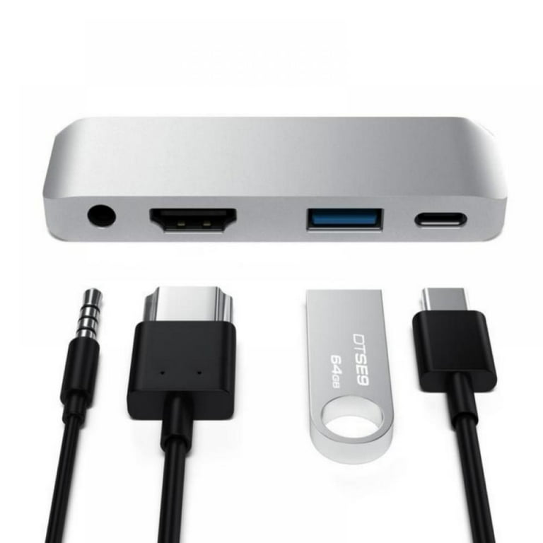 Adaptateur USB C pour iPad Pro 2020-12.9-11, iPad Air 4, adaptateur  multiport USB C 4 en 1 avec prise casque audio 3,5 mm, USB[670] - Cdiscount  Informatique