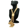 thumbnail image 3 of Women's 4 Cylinder Strand Necklace and Dangle Earrings Set in Gold-Tone, 3 of 4