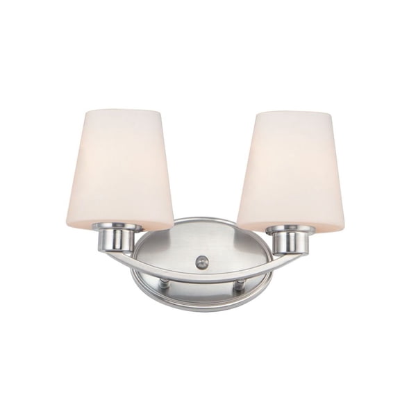 11832SWSN Maxim Lighting Shelter-2 Light Bath Vanity-13 Inches wide by 9.5 inches high-Satin Nickel Finish