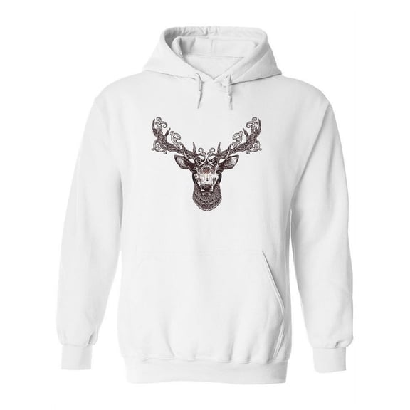 Deer With Patterns Hoodie Women -Image by Shutterstock, Female Medium