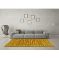 thumbnail image 3 of Ahgly Company Machine Washable Indoor Square Southwestern Yellow Country Area Rugs, 8' Square, 3 of 4