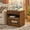Dark Walnut, variant on Night Stand with Charging Station, Mid Century Side Table with 2 Drawers and Open Shelf, Farmhouse End Table Bedside Table for Bedroom, Light Walnut