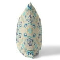 thumbnail image 2 of 26" X 26" Off White And Light Blue Broadcloth Floral Throw Pillow, 2 of 5