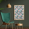 thumbnail image 2 of Floral Wall Art with Frame, Flowers Arrangement Bouquet of Blossoms Colorful Vintage Garden Art, Printed Fabric Poster for Bathroom Living Room, 23" x 35", Dark Seafoam Multicolor, by Ambesonne, 2 of 2