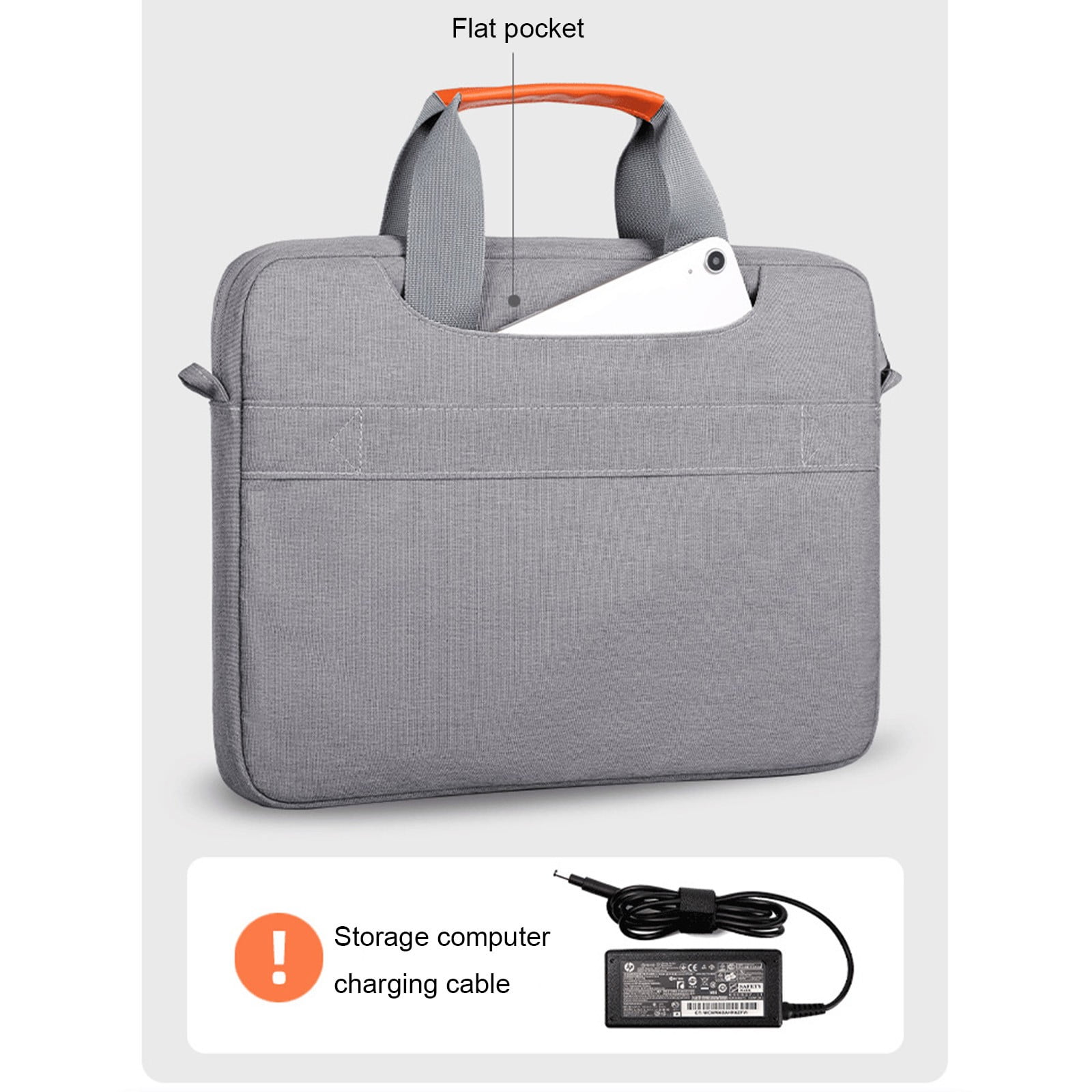 COM1950s 15.6 Inch Laptop Bag,Crossbody Shockproof Computer Case with Removable Shoulder Strap,Waterproof Portable Design and Trolley Compatible for Travel