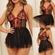 thumbnail image 2 of Lencería erótica sólida para mujer, pijama Sexy, uniforme de encaje de malla transparente, traje de camisón con tirantes Fridja nalpqowj39267, 2 of 9
