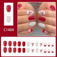 thumbnail image 3 of Christmas Press on Nails Short Square Fake Nail with Santa Claus Gingerbread Man Xmas Tree Snowflake Designs Cute Christmas Nails Press on Winter False Nail for Women Holiday, 3 of 4
