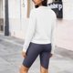 thumbnail image 4 of Neewe Women's Casual Long Sleeve Lapel Zipper Sweatshirt Drawstring Loose Pullover Tops Blouse Hoodless Sweatshirt, 4 of 7