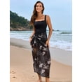 thumbnail image 6 of OBEEII Swimwear for Womens Summer Sleeveless Swimsuits with Beach Cover Up Sarong Skirt Plus Size Black Bathing Training Suit One Piece Sets for S-XXL, 6 of 8