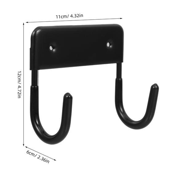 RENACLIPY Double Hook Iron Board Hanger for Garage Wall Space Saving Storage Organizer 1 Set
