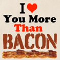 thumbnail image 2 of CafePress - I Love You More Than Bacon Tote Bag - Unisex Canvas Tote Bag, Beige, 1-Piece, 2 of 6