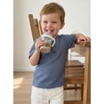 thumbnail image 4 of Cenuakty 3M-4T Baby Boy Summer T-Shirts Fashion Short Sleeve Round Neck Button Front Loose Tops for Kids, 4 of 9