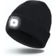 thumbnail image 2 of Hatlight Gorro LED unisex con luz, linterna recargable USB, gorro de punto LED, gorro de faro, calcetín navideño, regalos para hombres, marido, papá, negro, 2 of 4