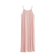 thumbnail image 3 of Asxite Plus Size Womens Pajamas Loose Spaghetti Strap Crew Neck Solid Short Sleep Dress, 3 of 7