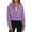 Purple, variant on Cropped Cotton Hood Jackets with Thumb Holes Casual Sports Zip-up Hooded Sweatshirts for Womens Fall Fashion Outwear (Small, Purple)