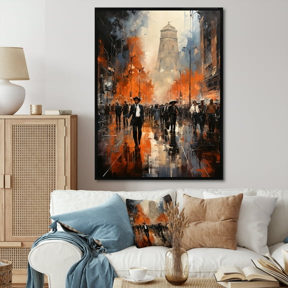 Designart "Civil Rights March African American Perspective II" People Framed Wall Art - Global Black African American Art Entryway Framed Wall Art Print