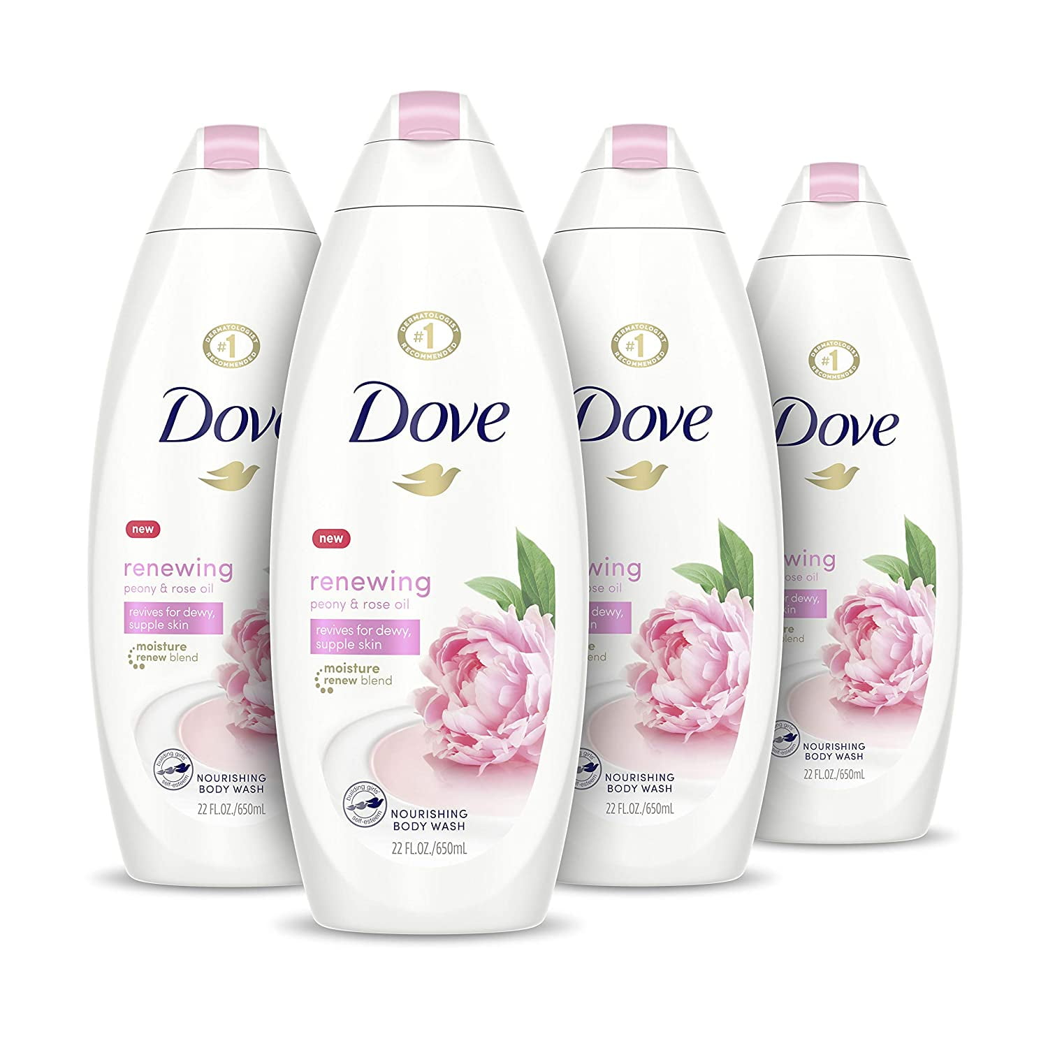 Dove Body Wash 100 Gentle Cleansers, Sulfate Free Peony and Rose Oil