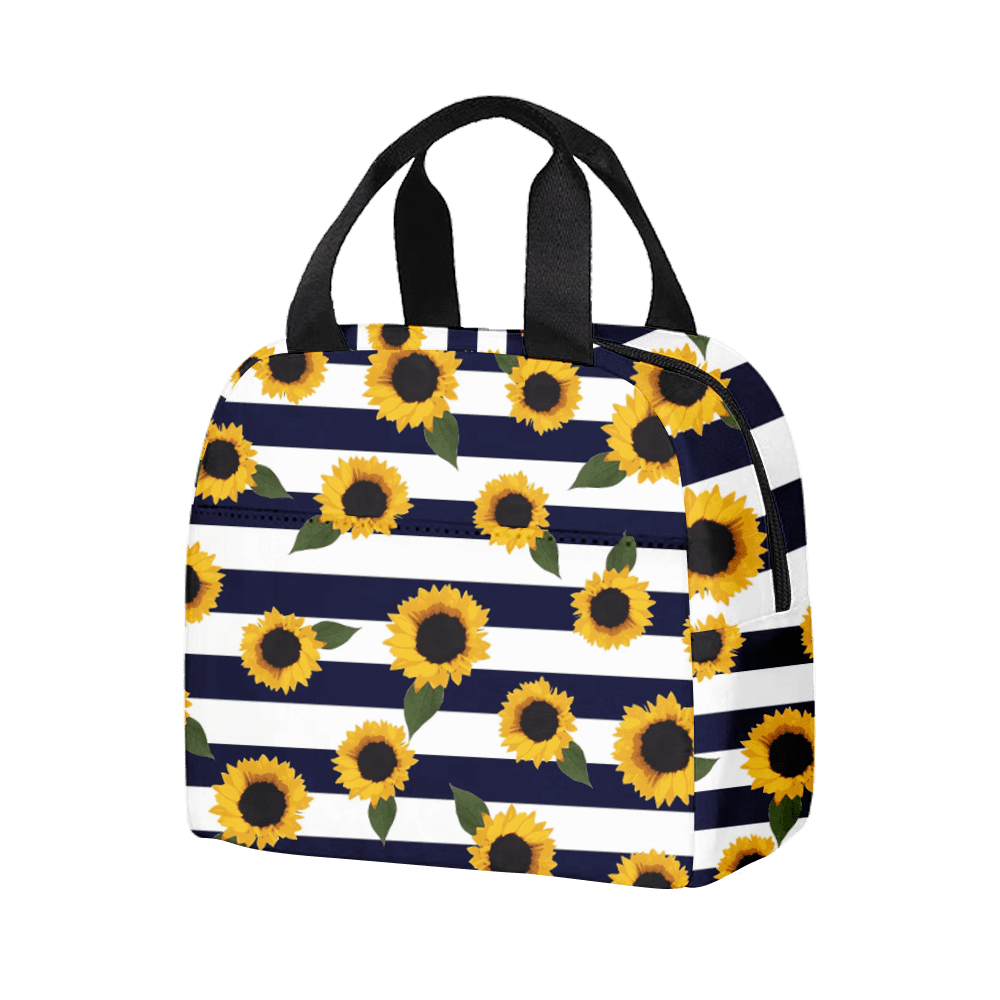 Luxury Flowers Sunflower Lunch Bag Women Cooler Thermal Insulated Lunch
