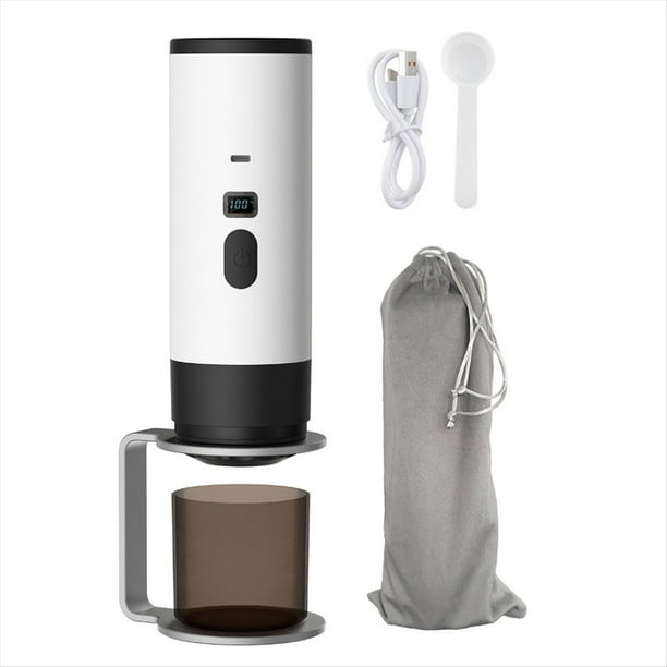 Cafetera Expreso Portátil - Máquina Eléctrica Autocalentable 2 en 1 para Viajes, Coche y Senderismo - Preparación Rápida en Cualquier Lugar
