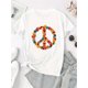 thumbnail image 2 of Creative Colorful Floral Icon Pattern Printed Women'S Trendy Round Neck Short Sleeve, Simple Casual Sports T-Shirt, Comfortable Summer Top for Women During Holidays., 2 of 6