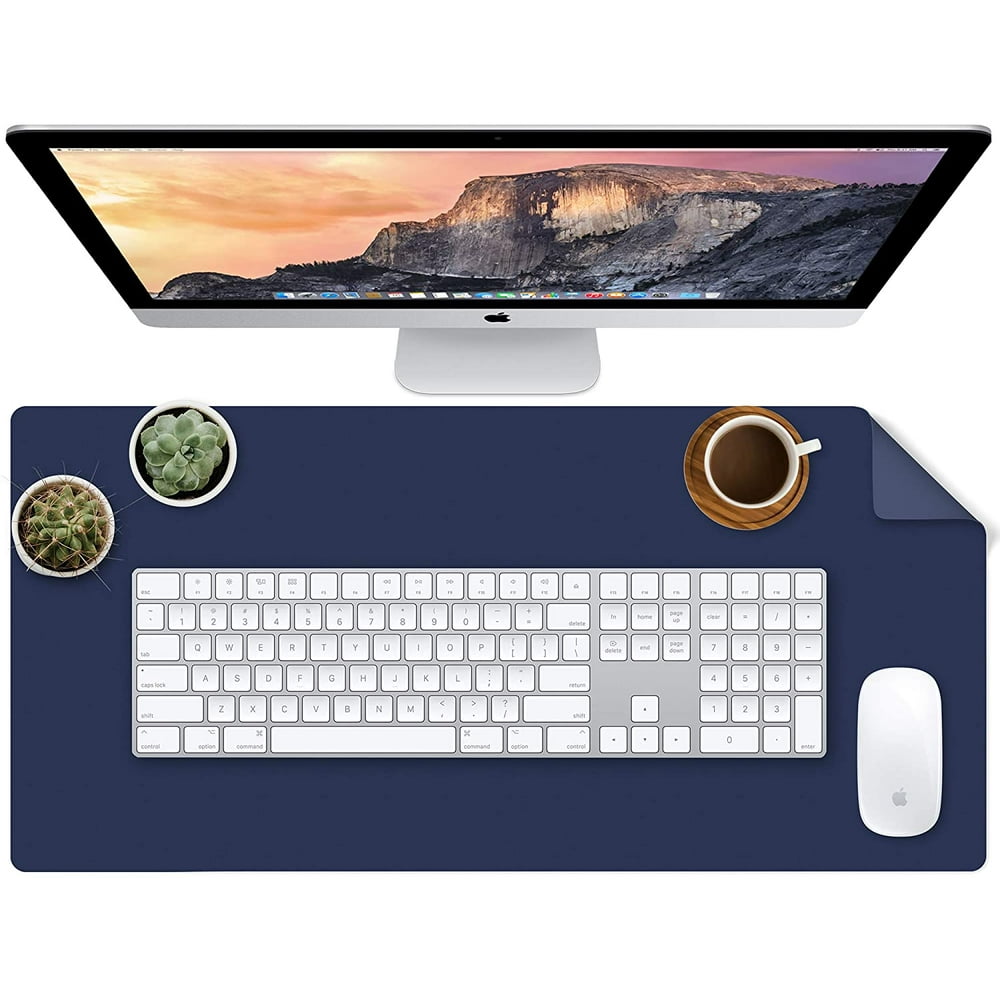 Desk Pad Leather, Dual Side Table Cover Desk Mat Water Repellent