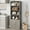 Gray, variant on Farmhouse Bookcase with Doors, 11.8" Deep Display Storage Cabinet – 71.4" Tall Engineered Wood L-Shaped Floor-Mounted Bookshelf with 4 Open Shelves & Cabinet, Gray