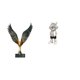 thumbnail image 1 of Estatua de la casa,Estatua de ala hecha a mano,artesanía de resina para cafetería,Escultura de alas extendidas,adorno artesanal,Figura de escritorio,Estante con estatua de astronauta para, 1 of 8