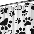 thumbnail image 3 of Pet Paw Print and Bone Shower Curtain 84"x72" ,Bathroom Decorative Shower Curtains Set with 12 Hooks,Modern Waterproof Washable Shower Curtain, 3 of 6