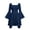 Navy, variant on PWPSG Women's Off Shoulder Bell Sleeve Mini Dress, Corset Waist, Double Layer Skirt for Night Outings Blue M