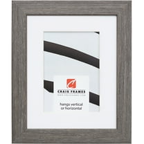Craig Frames Farmhouse Essentials, 8x10 inch Picture Frame Matted for a 5x7 Photo, Charcoal Grey