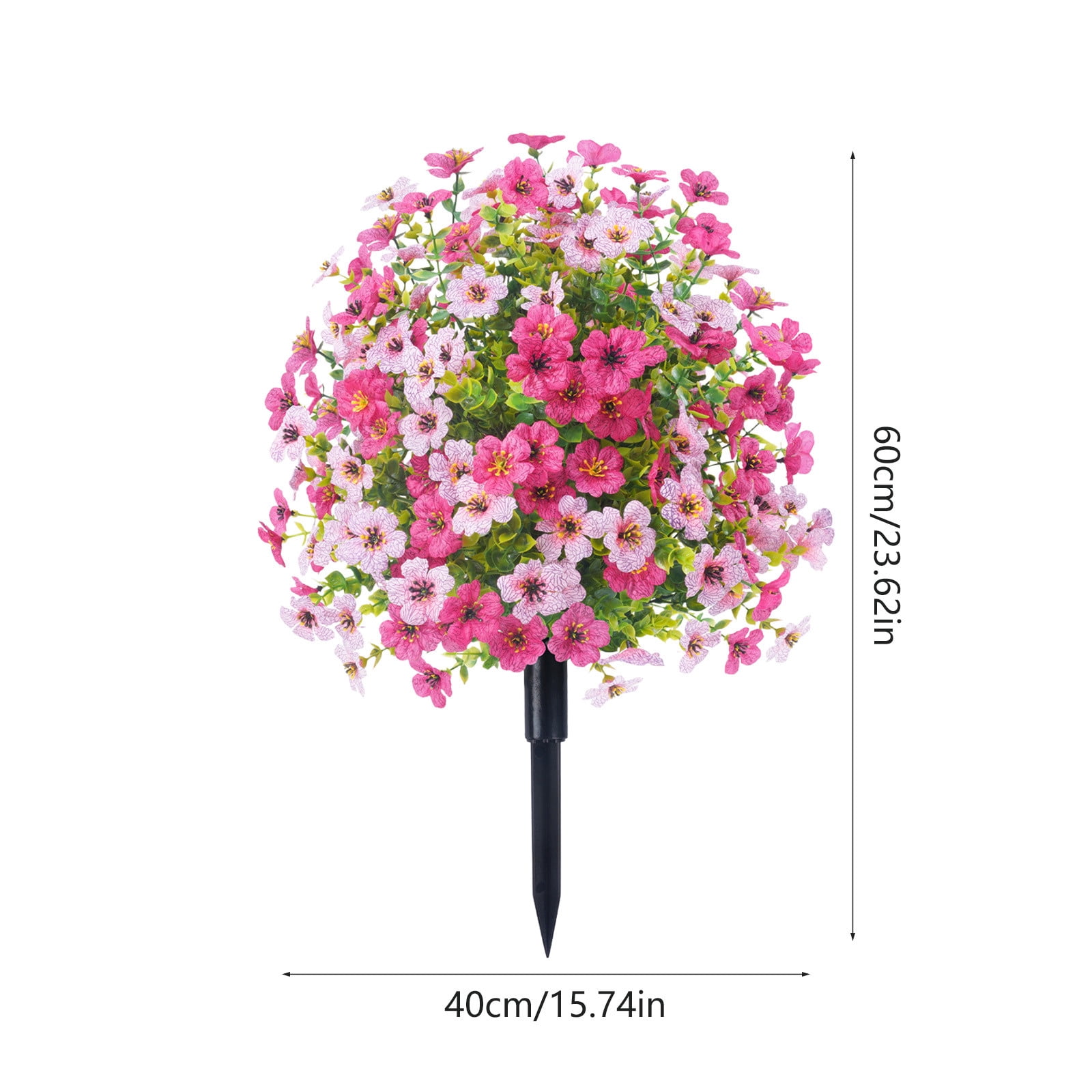 Deeceymbur Spring Violet Artificial Flowers Ground Stick for Wedding Aisle Markers Outdoor Indoor Decor Sunproof Faux Floral All Weather Arrangement