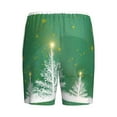 thumbnail image 7 of Daiia Christmas Green Mens Woven Stretch Pajama Short,Short Pajama Pants-Large, 7 of 7