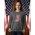 thumbnail image 2 of 4Th Of July Flag Spray Sweatshirt Women -Image by Shutterstock, Female x-Large, 2 of 4