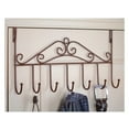 thumbnail image 5 of Casewin Over the Door Hooks - 7-Hook Rack - Door Hanger Hook for Hats, Coats, Towels, Jackets, Bags - Organizer Hangers Rack for Bathrooms, Bedroom, Kitchen, Back Door (Bronze), 5 of 5