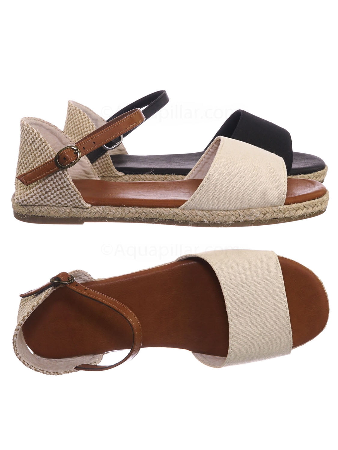 Womens Espadrilles Platform Sandals Ankle Strap Peep Toe Cut Out Dress DOrsay Shoes